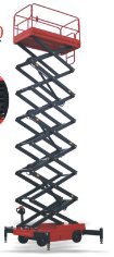 MOBILE SCISSOR LIFT LOAD CAP: 500KG MAX.PLATFORM Ht:11MTR 1680KG