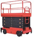 MOBILE SCISSOR LIFT LOAD CAP: 500KG MAX.PLATFORM Ht:14MTR