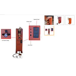 Telwin AC Spot Welder DN1-25 220V 1PH 25KVA CAP 1+1~3+3....70 cm